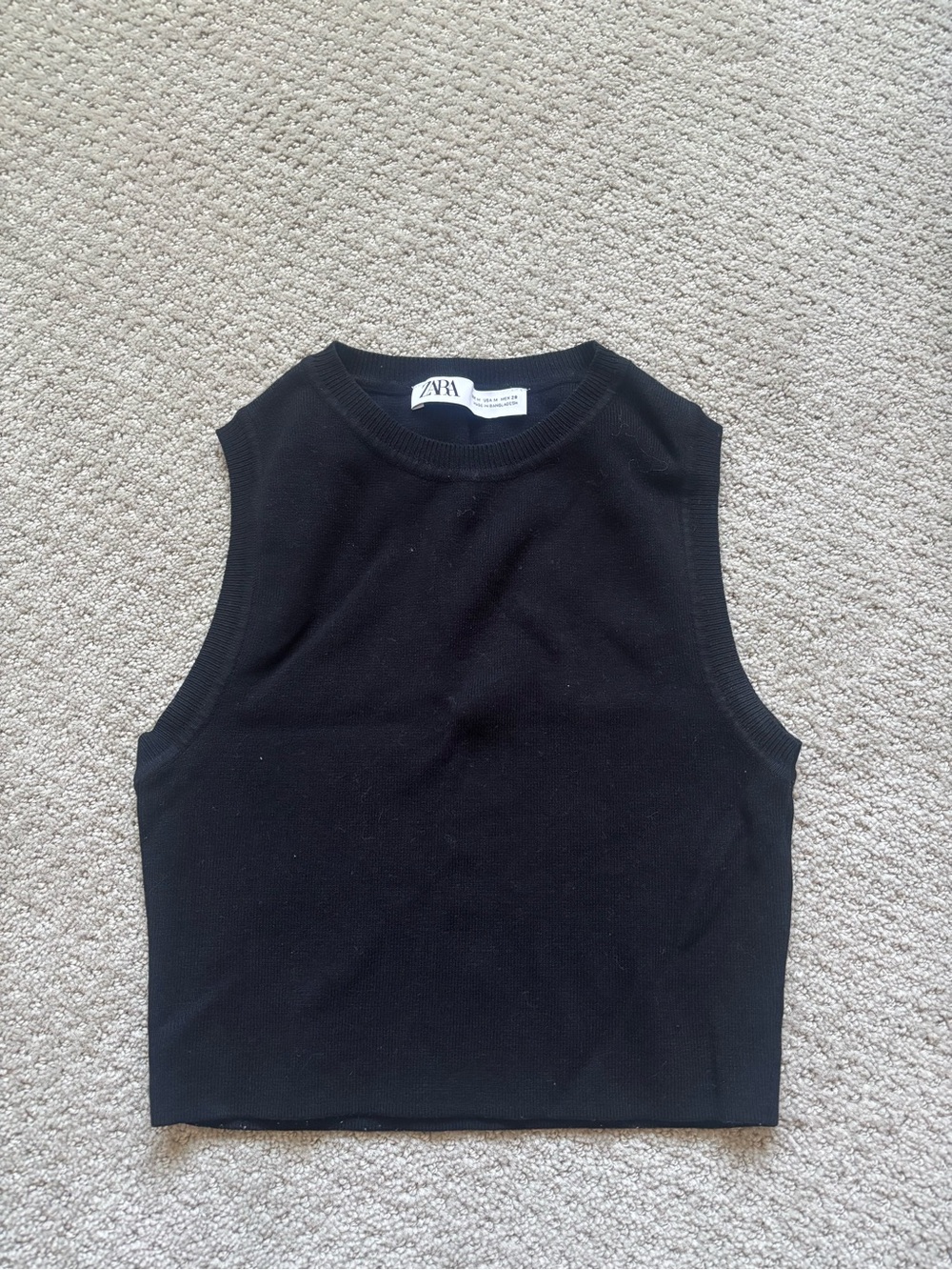 Zara Black Sleeveless Top